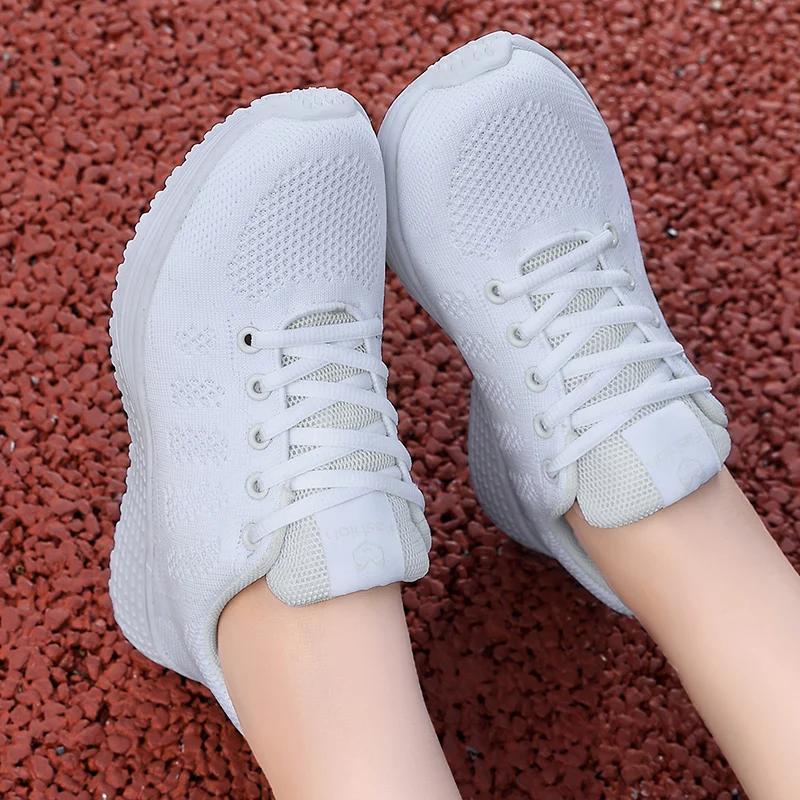 Tenis Feminino Women Casual Shoes Breathable Walking Air Mesh Lace Up Platform Shoes for Women Sneakers Women Tennis Shoes