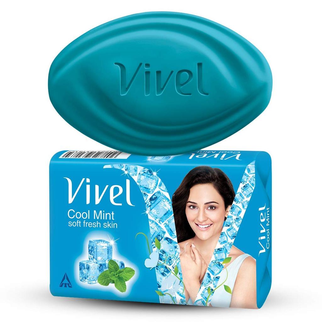 Vivel Cool Mint, Soft Fresh Skin Soap 150g (Pack of 4)