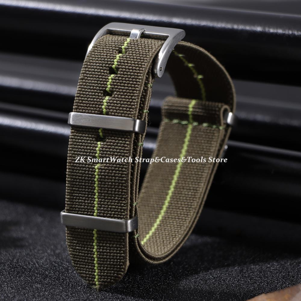 Нейлоновый ремешок для часов 18 мм 20 мм 22 мм для Omega Military Sports Тканевые ремешки Эластичный плетеный браслет высокой плотности для Seiko