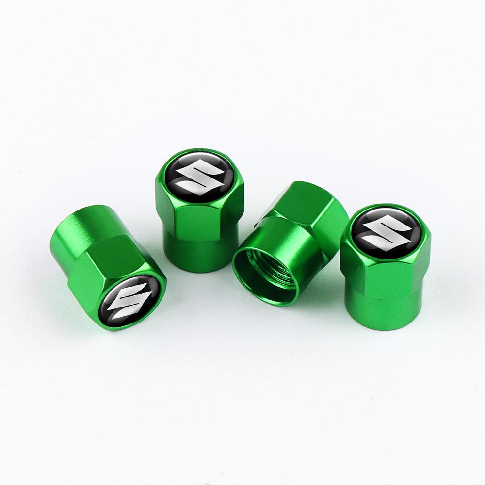 4Pcs Aluminum Alloy Caps Wheel Tire Valve Caps Auto Accessories For Suzuki Alto AX100 Liana Gsxr 600 Celerio Cross Grand Vitara