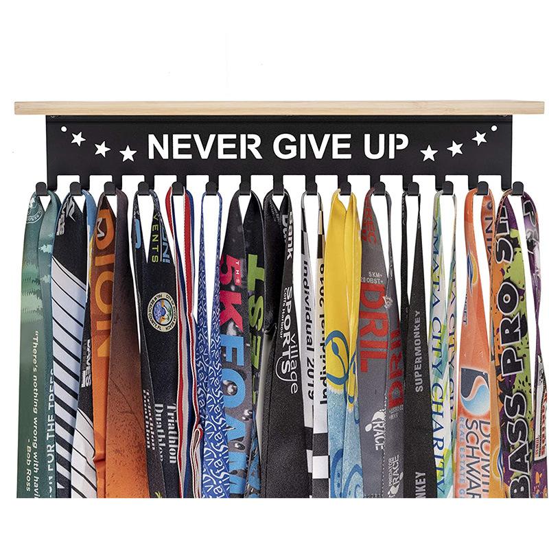 Medal Display Rack Trophy Shelf Medal Hanger Wall-Mounted Metal Display Holder For Sport Race Medal Trophy Home Decor