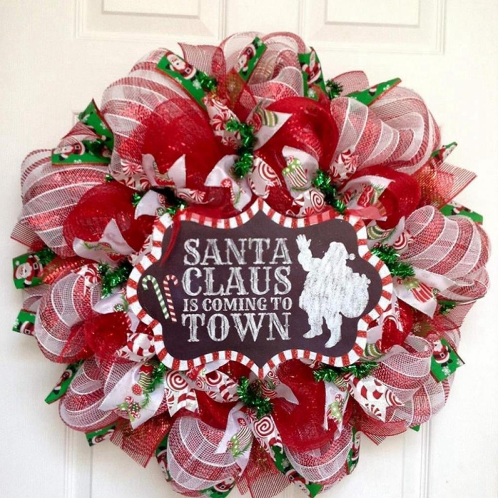 4 шт., декоративная сетка для венка, цветная красная и белая рулонная лента для производства венков, лента для производства венков