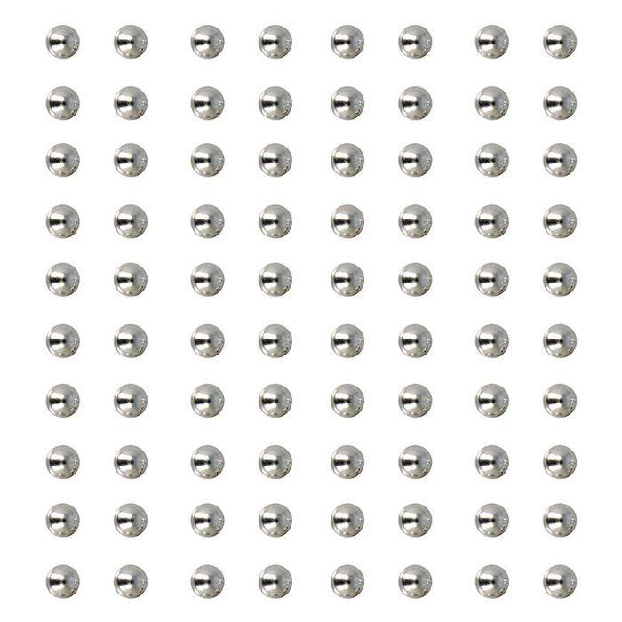 80 серебряных самоклеящихся бусин