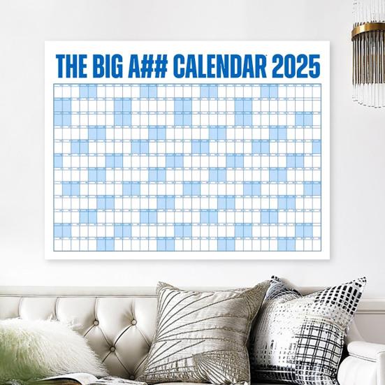 2025 Dry Erase Calendar Large Yearly Planner for Wall 47" X 35" Horizontal Layout Erasable Calendar for Classroom Office Home