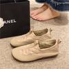 Модная женская обувь на плоской подошве Зимняя новинка Круглый носок Глубокая прострочка Мягкая подошва Нескользящая Износостойкая Хлопковая обувь