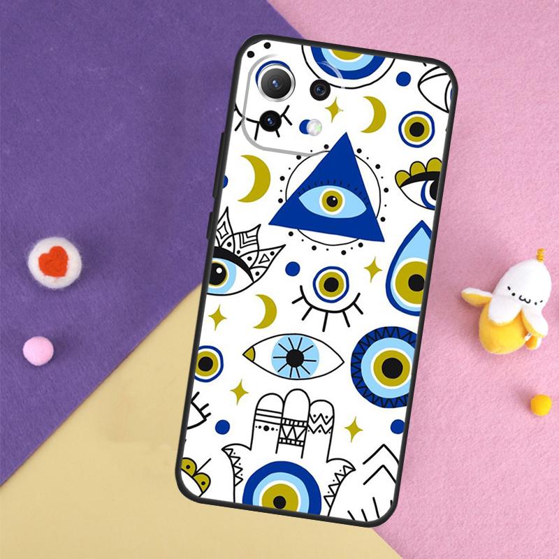 Синий чехол 'Сглаз' для Xiaomi 14T 11T 12T 13T Pro 13 14 15 Ultra POCO X7 Pro X3 X5 X6 F5 F6 M6 Pro