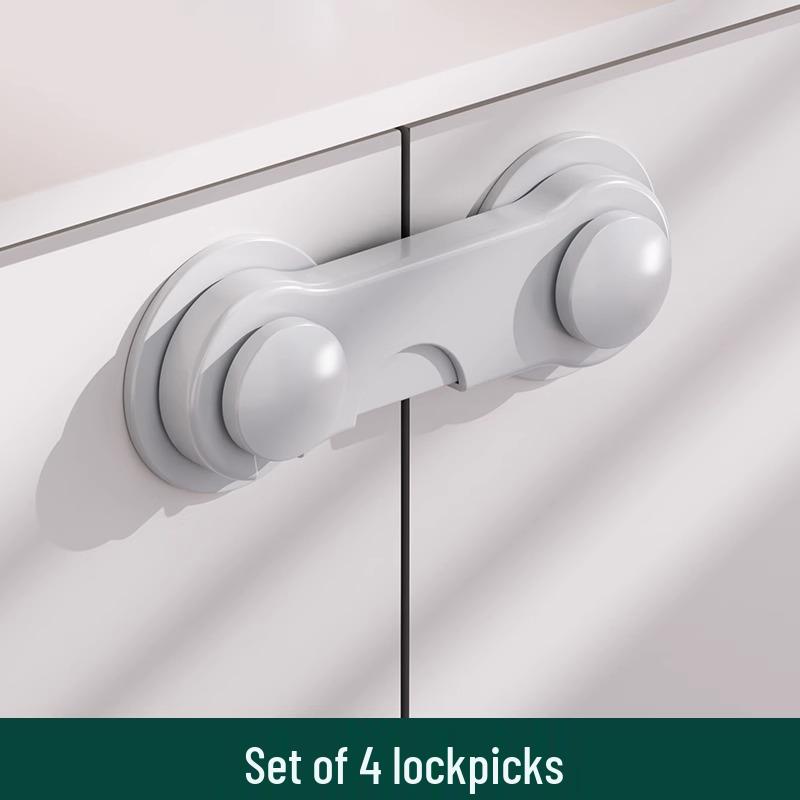 Child Safety Double-Opening Lock - Prevents Pinching for Drawers, Cabinets, Fridges, and Windows
