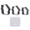 3Pcs Leather Cutting Die Alloy Steel 73 62 52mm House Shaped Leather Die Cutters Craft Molding Tool