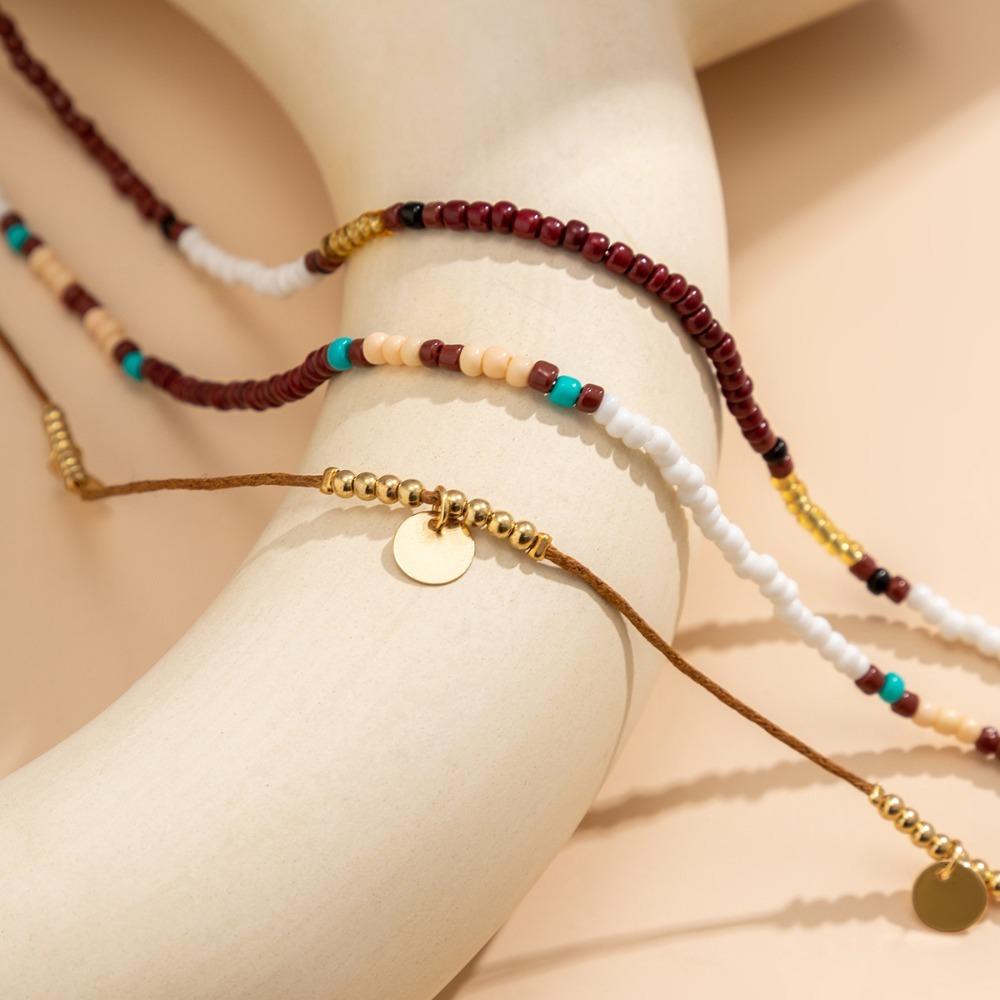 3pcs Set Bohemia Small Sequined Tassels Imitation Pearl Rice Bead Beaded Waist Chain for Women Sexy Bikini Body Chain Jewelry
