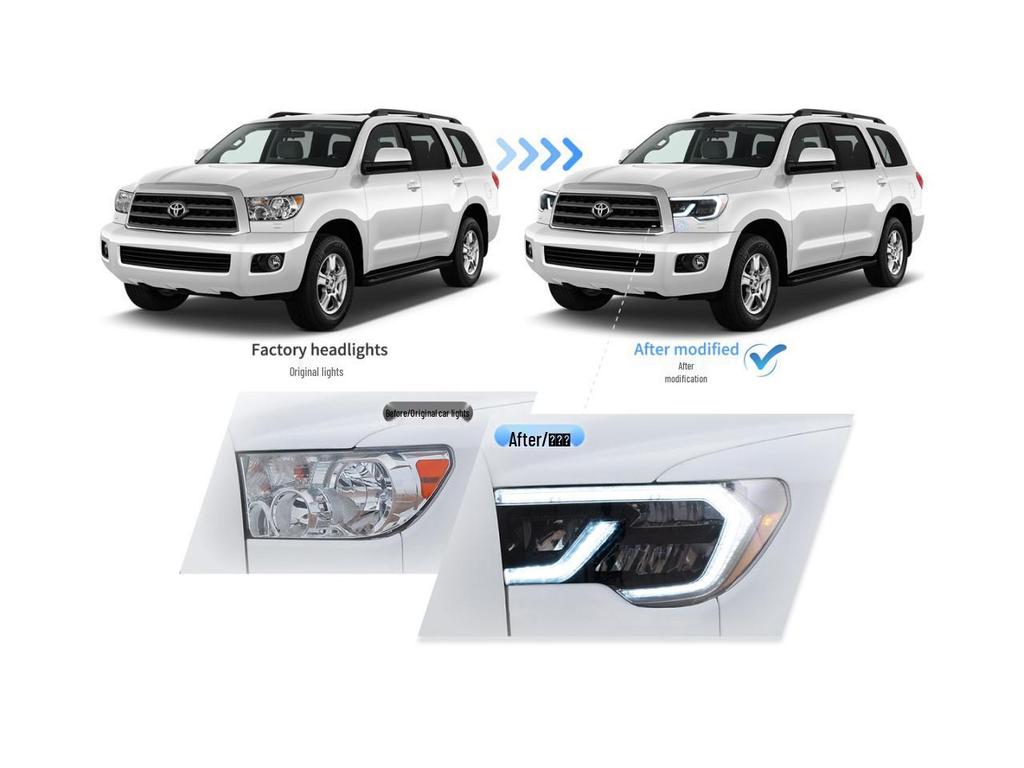 LED Headlight Assembly for 07-13 Tundra & 08-18 Sequoia