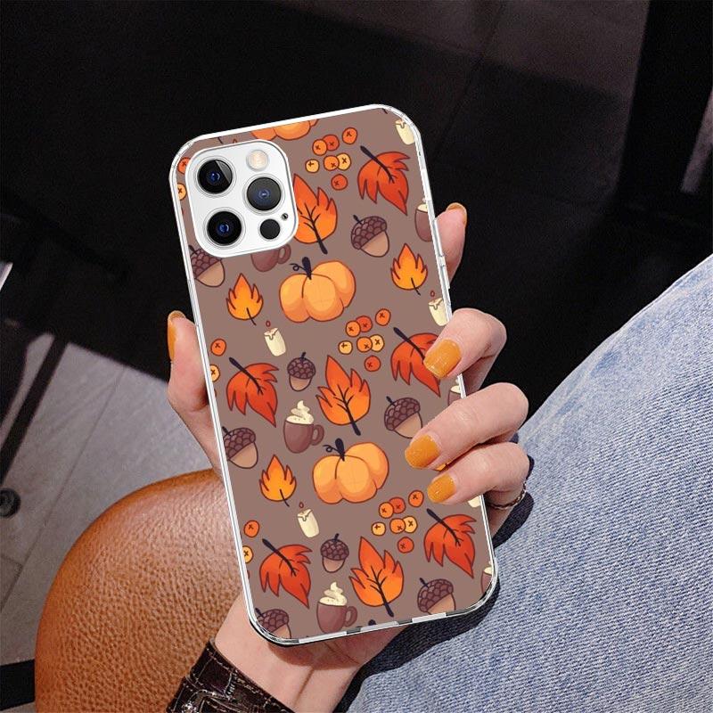 Pumpkin Happy Fall Autumn Phone Case For iPhone 17 Air 16 Pro Max 16E 15 + 14 Plus 11 12 13 Mini 7 8 SE Gift Print Cover Fundas