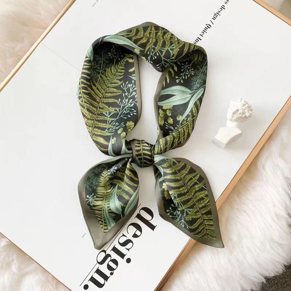 Dacron Mid-Autumn Festival Gift Box Scarf Neckerchief Floral Skinny Scarf Gift Packed