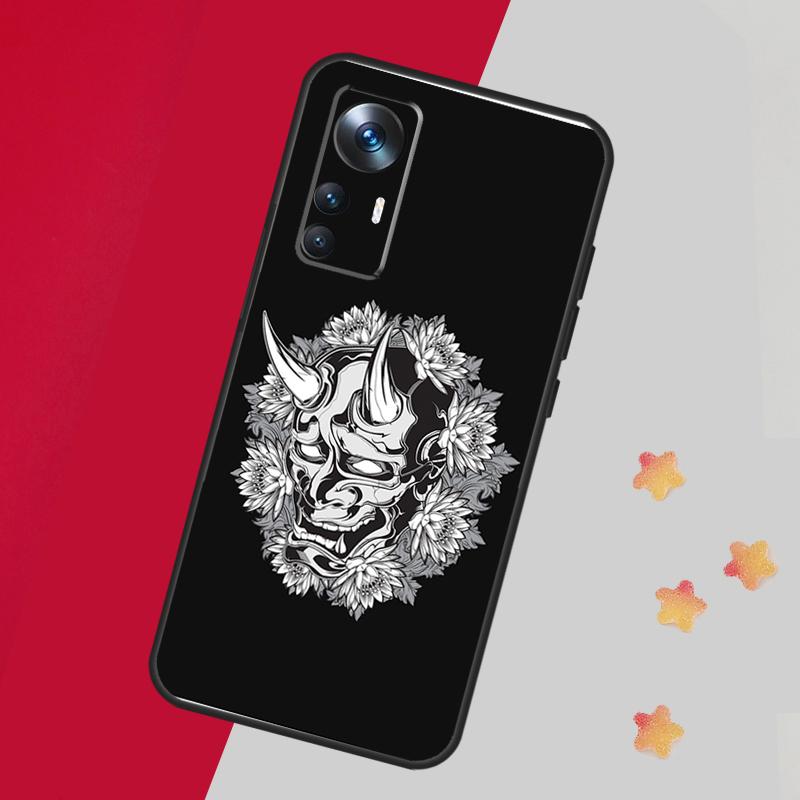 Японская маска демона Они Ханья для POCO X5 X3 Pro M5 M5s F4 X4 F3 F5 Чехол для Xiaomi 13 13T Pro 12 Lite 12X 11T 12T 14 Pro