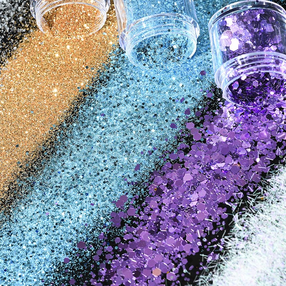 4 коробки/набор, 10 мл, 3D лак для ногтей, фиолетовый, розовый, микс, блестящая пудра для ногтей, блестки, украшение для дизайна ногтей, красочные для УФ-эпоксидного гель-лака, хлопья