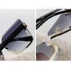 Lovely Rimless Square Sunglasses Women Men Designer Brand Sun Glasses Female Male Casual Gradient Mirror
