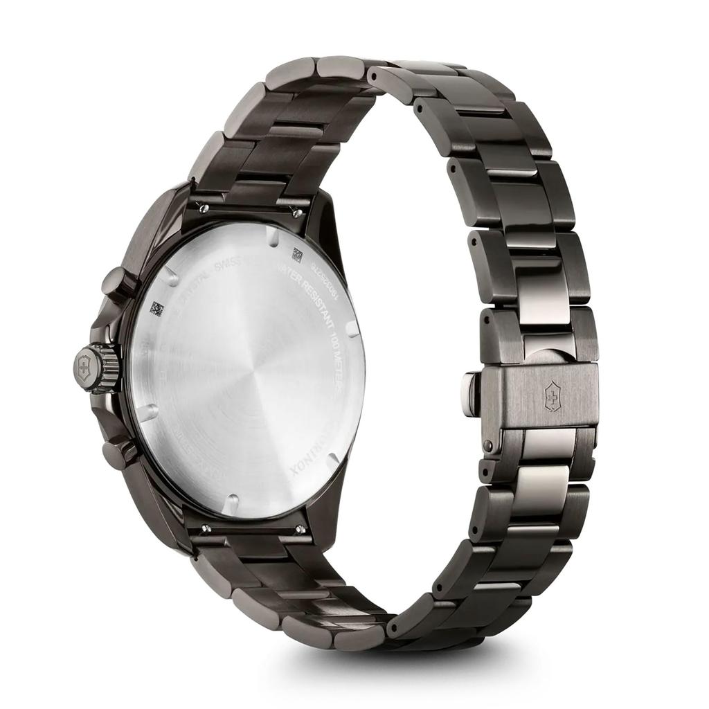 Victorinox FIELDFORCE SPORT CHRONO Men's Watch, Black PVD Stainless Steel Case (316L), Black Dial, Black PVD Stainless Steel Bracelet, 241890,