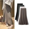 Maxi Skirt High Waist Solid Color Breathable Comfortable Large Hem Design Long Skirt Fashion Accessories