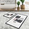 EPeddler Home Современная цифровая печать Нескользящая основа 2 шт. Набор ковриков для ванной, Набор для ванной