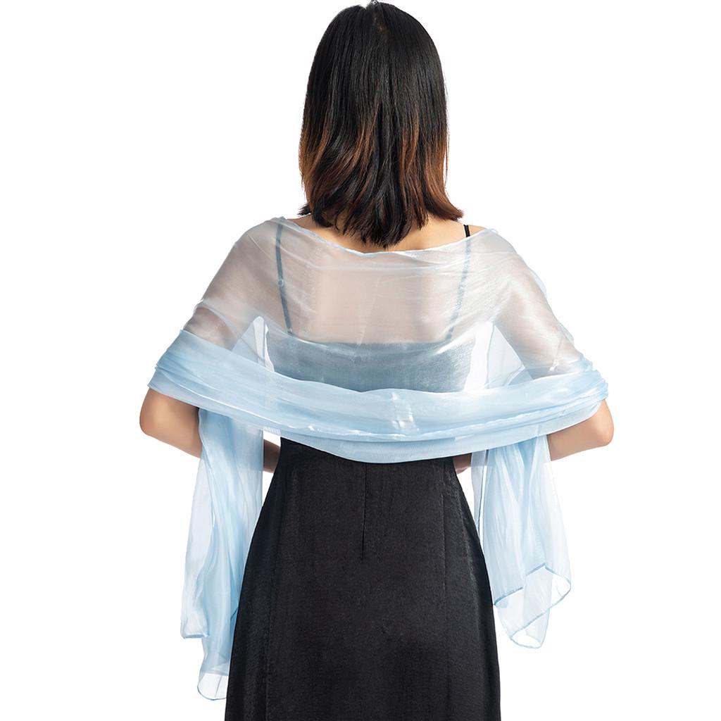 Женское вечернее платье, свадебная шаль, однотонная вечерняя шаль, шарф, женская накидка