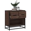 VidaXL Bedside Table Brown Oak 60x31x60 Cm Engineered Wood Metal, Side Table, Nightstand, Accent Table for 848698