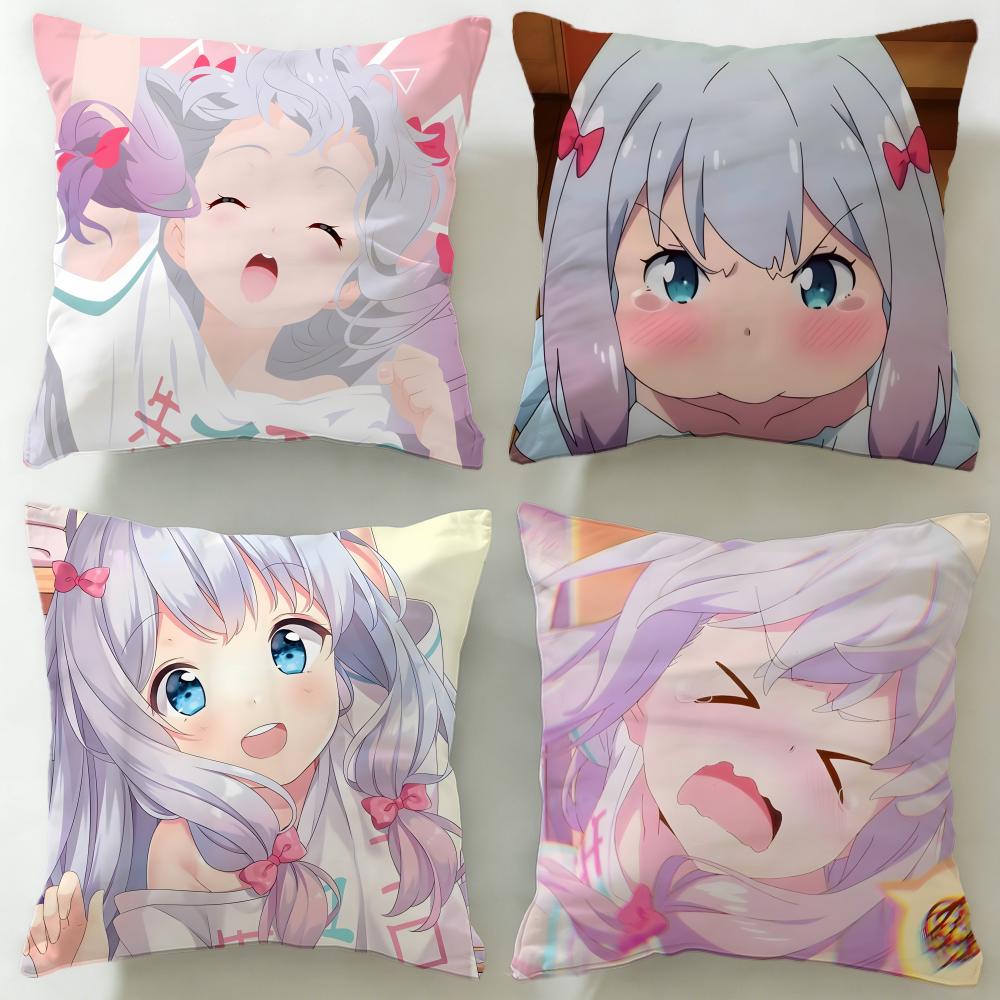 romance anime Eromanga Sensei Cushion Cover Soft EasyWash Pillow Case Versatile for Couch Bed Travel and Office