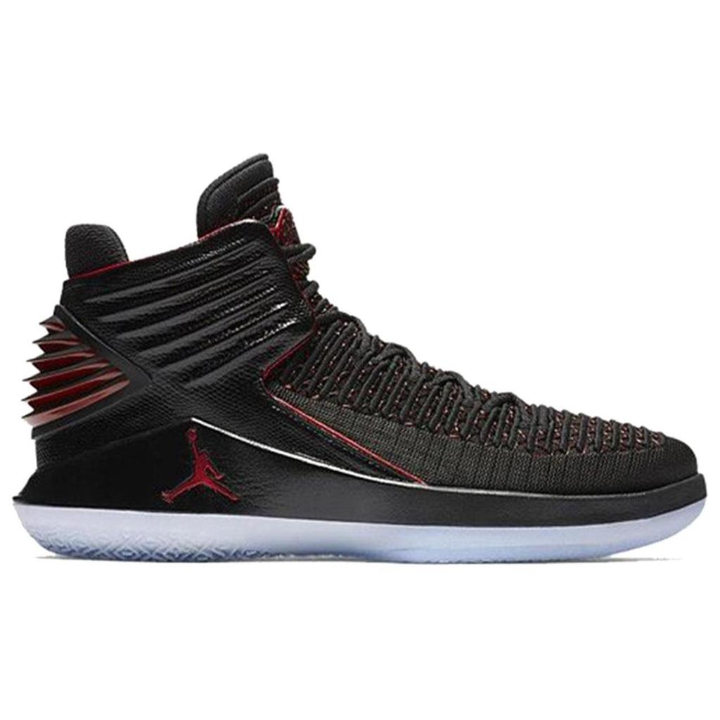 Jordan Air Jordan 32 Bred День MJ Амортизация Нескользящая Баланс Средний Верх Баскетбольные Кроссовки Мужские Черный Красный AH3348-001