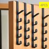 4pcs Set, 5-hook Door Hook Back Pocket Storage Rack, Household Bathroom Storage Organizer - Suitable for Bathrooms, Bedrooms, Wardrobes, Storage Hooks