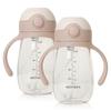 Mother K Infant Hug Weight Straw Cup 300ml, 2 Pcs, Pink Beige