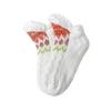 Knitted Slipper Socks Fluffy Winter Ankle Socks with Grips Non Indoor Warm Socks Slip Low Cut
