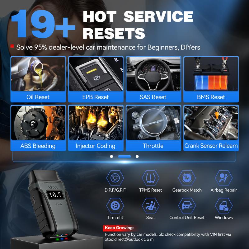 2026 Новый XTOOL Anyscan A30D V2.0 Сканер OBD2 с пожизненным бесплатным обновлением Диагностические инструменты Bluetooth Все системы 19 Сбросов Двунаправленное управление FCA