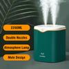 2200ml Double Spray Air Humidifier Essential Oil Diffuser Ultrasonic Air Diffuser Electric Aroma Diffuser Humidifier Air