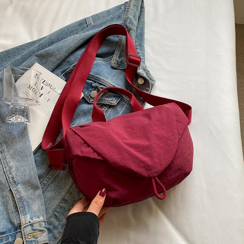 Мягкая тканевая сумка на молнии с дизайном через плечо для женщин 2024 года, тренд корейской моды Y2K, сумки и небольшие сумки через плечо Pures