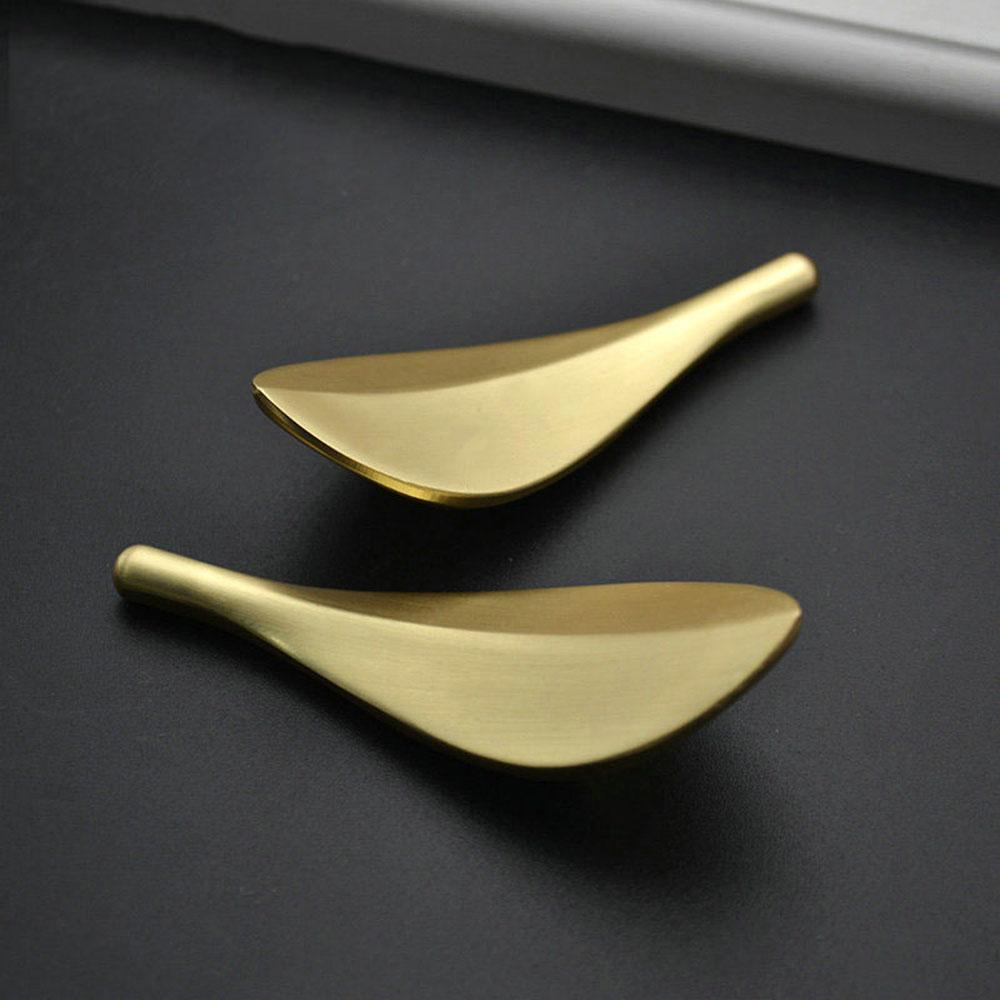 Style Wardrobe Cupboard Closet Leaf Shaped Door Knob Pull handle Furniture Hardware Drawer Handles