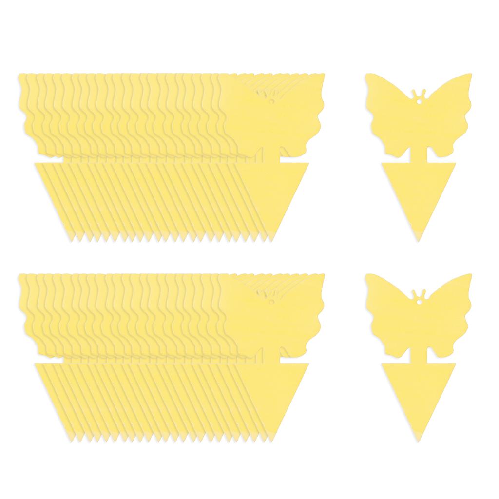 50 шт. липкая ловушка для насекомых двусторонняя липкая ловушка для летающих насекомых в помещении и на открытом воздухе комнатные растения летающая бумага