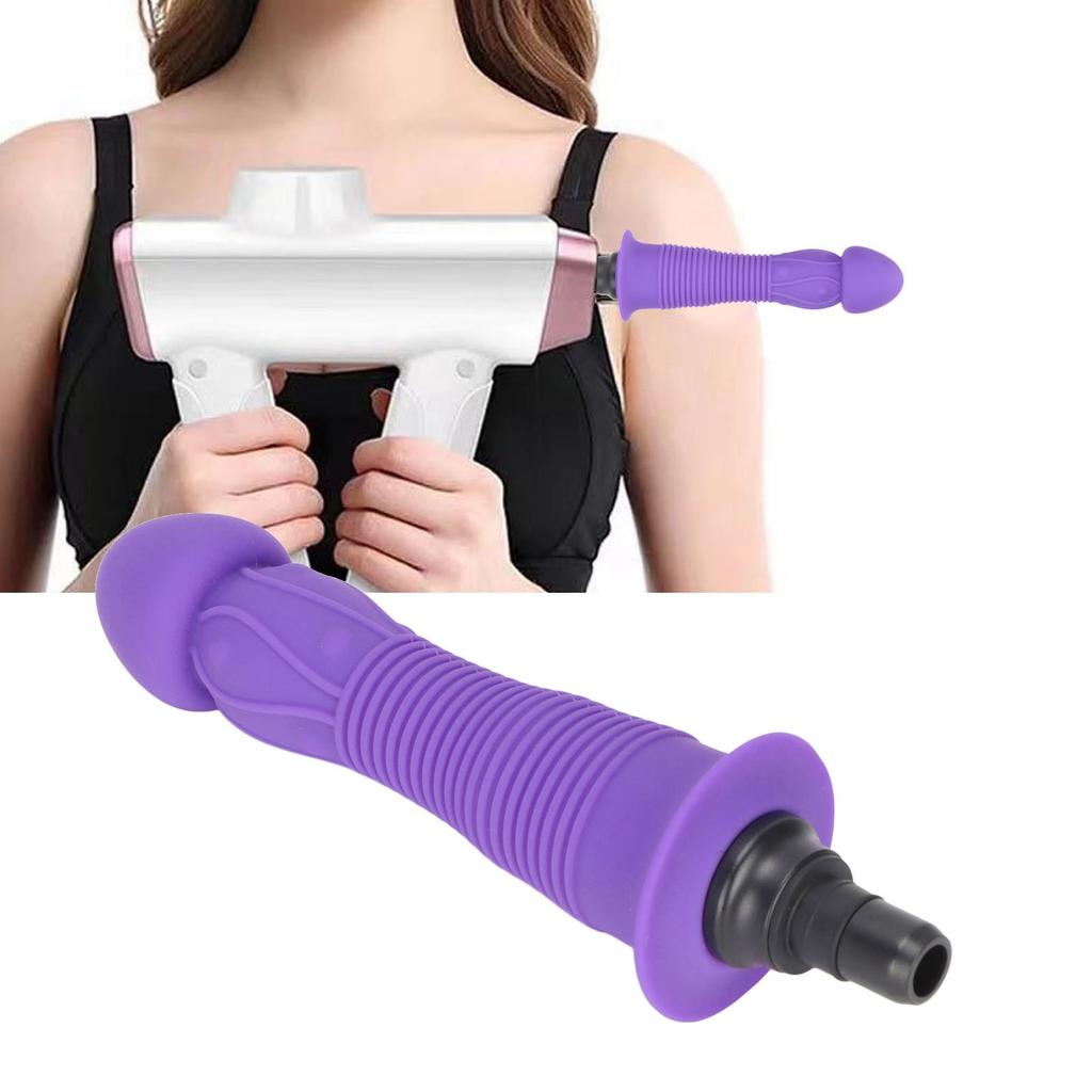 Массажная головка для мышц Водонепроницаемая силиконовая сменная насадка для тканевого массажера Фиолетовая