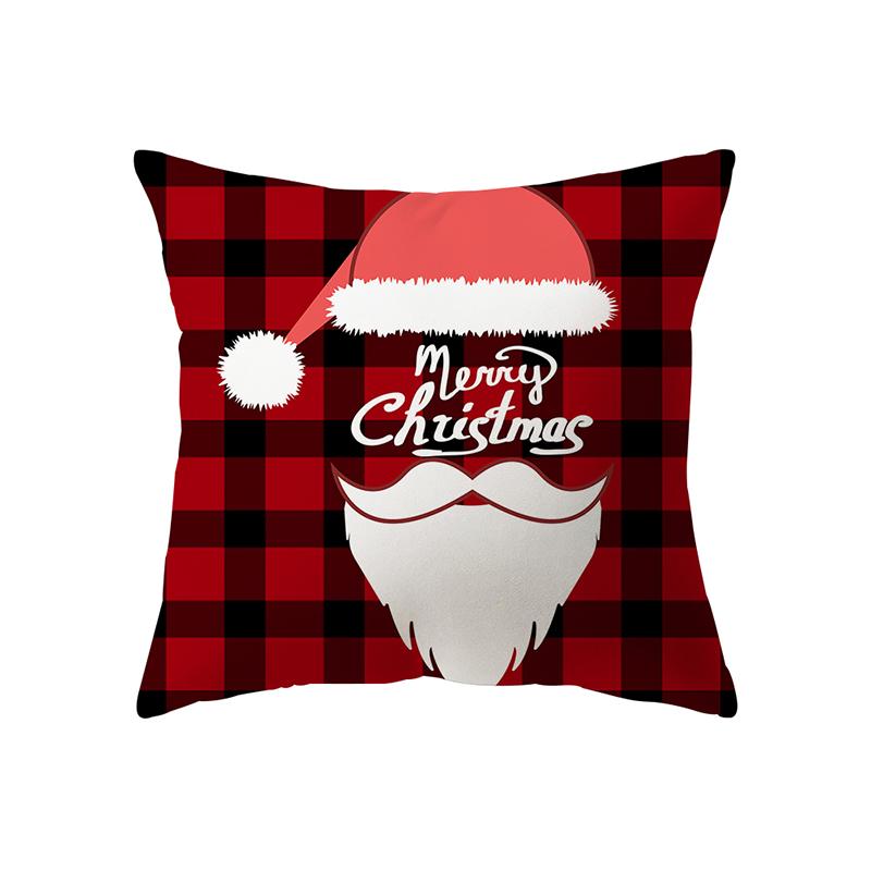 Рождественская тема Санта-Клаус с принтом, полиэстеровый чехол для подушки, домашняя гостиная, украшение для дивана, подушка, наволочка