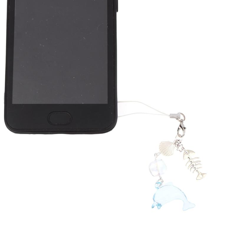 Летний голубой дельфин брелок/телефонный брелок ручной работы вдохновленный морской тематикой брелки эстетический аксессуар Y2K