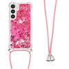 For Samsung Galaxy S24 FE TPU Case Quicksand Design Phone Cover with Lanyard