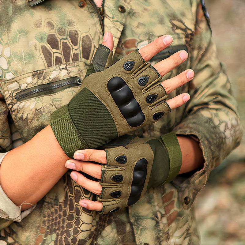 Outdoor Use Tactical Gloves Sport Gym Fingerless Gloves Half Finger Type Military Men Combat Gloves Shooting Hunting Camping Glove