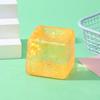 Ice Cube Squeeze Toy with Glitter Slow-Rising Water Cube TPR Fidget Toy for Stress Relief Portable Decompression Gadget for Kids