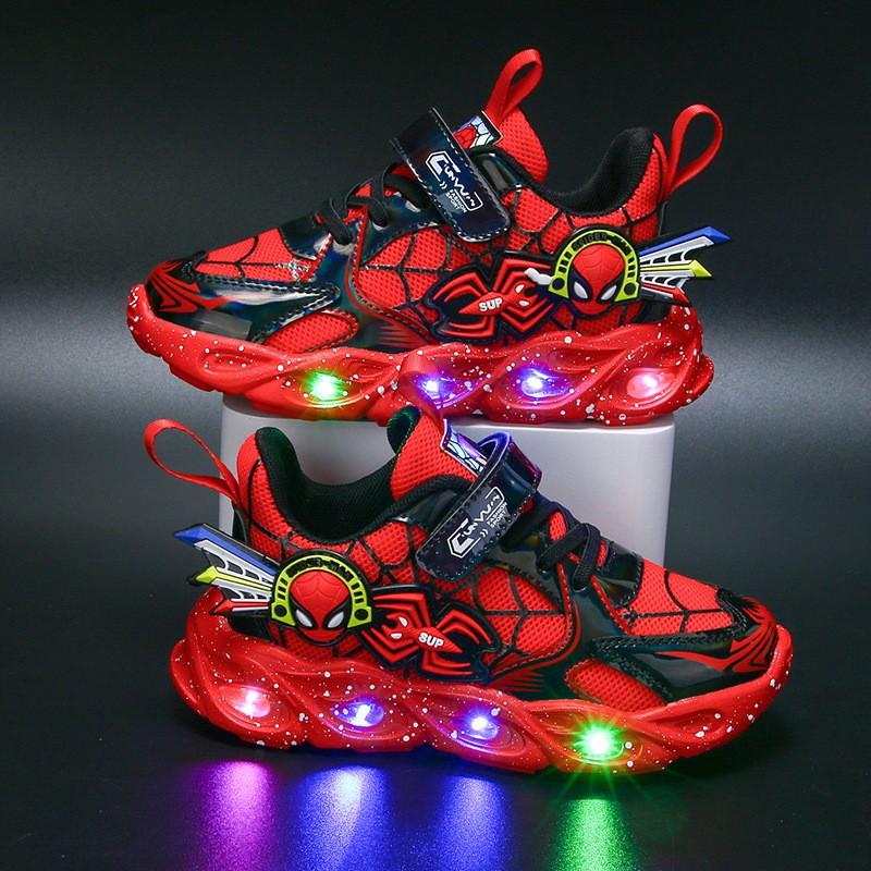 Kids Light-Up Running Shoes Boys Girls Breathable Mesh Sneakers With LED Lights Fall