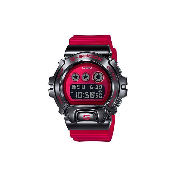 Casio Полностью металлические Часы 25-й юбилейный выпуск Покрытие черным ионом Мужские часы Красные GM-6900B-4PR