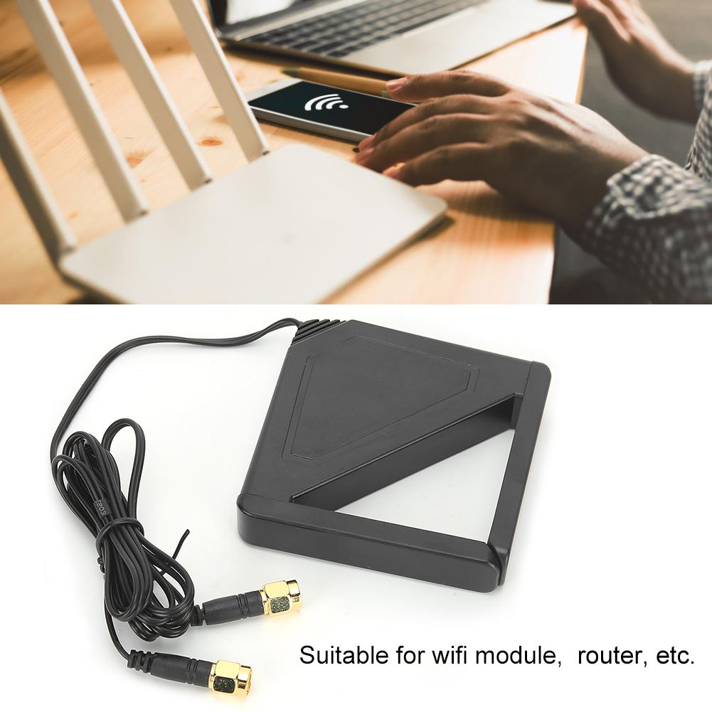 Desktop Antenna Horn 90 Degree Rotating Dual Frequency 2.4G 5G External Wifi Antennas