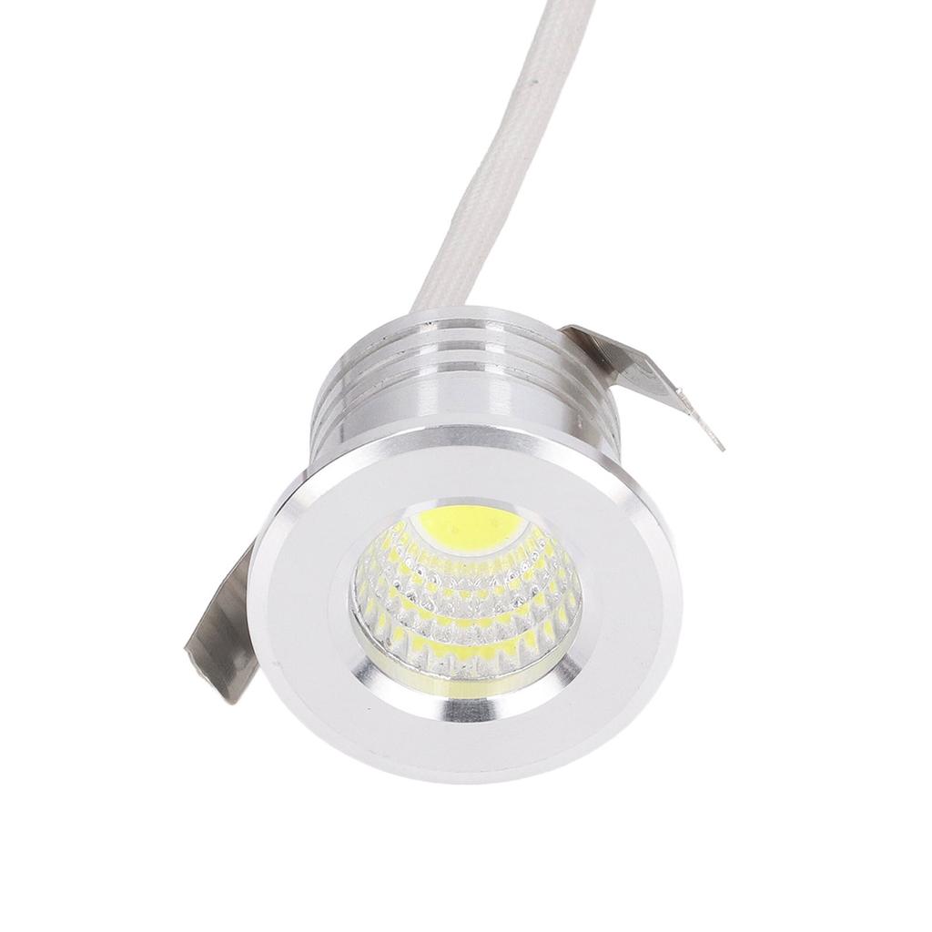 Mini Recessed COB Spotlight Stable Heat Dissipation LED Recessed Ceiling Spotlight 3W Silver Lamp