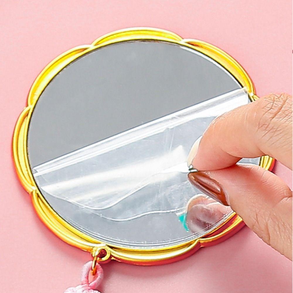 Ручное косметическое зеркало с рельефным узором, изысканное карманное зеркало в китайском стиле для макияжа