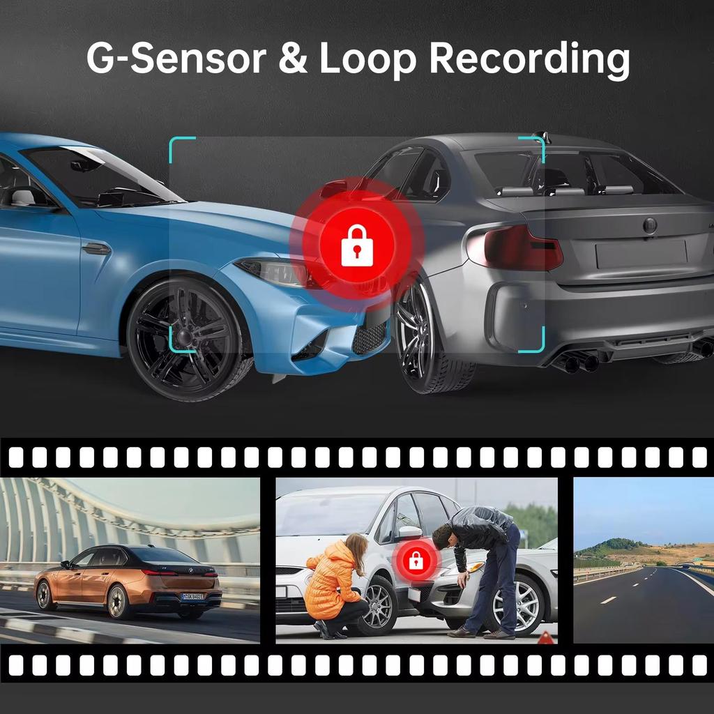 Автомобильный видеорегистратор Dash Cam 1080P WiFi Видеорегистратор Черный ящик Ночное видение G-сенсор Парковочный монитор Циклическая запись автомобиля