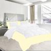 Dual Tone 600TC 3PC Duvet Cover Set 100% Egyptian Cotton - Dual Design, Multi Sizes & Colors (1 Duvet Cover & 2 Pillow Shams)