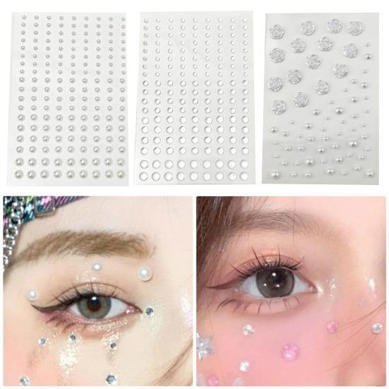 Self-Adhesive Face Rhinestone Makeup Supplies Sparkling Non-Irritation Festival Face Jewels Face Eye Gems for Women