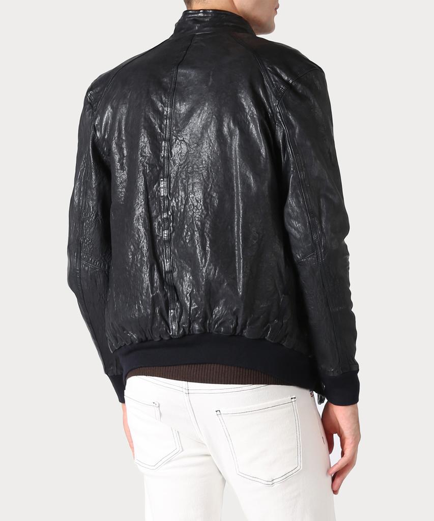 Panicale Car Leather Bomber [Navy]