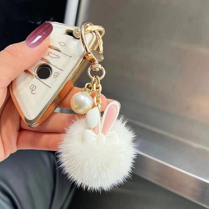 1 шт. бант-бабочка с гладким на ощупь, украшение в виде кроличьих ушек, предметы первой необходимости, плюшевый брелок-аксессуар